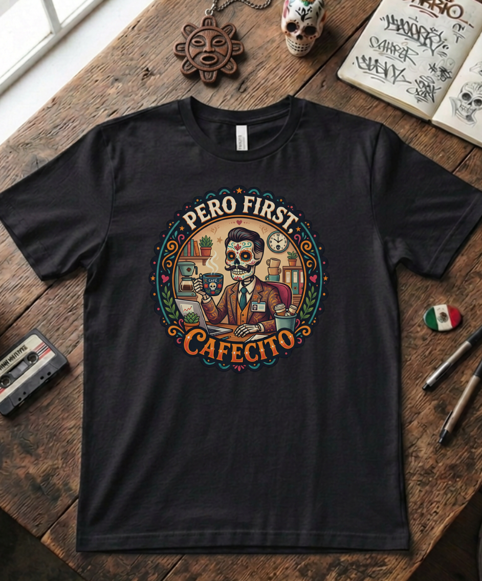 "Pero first, Cafecitó" T-Shirt