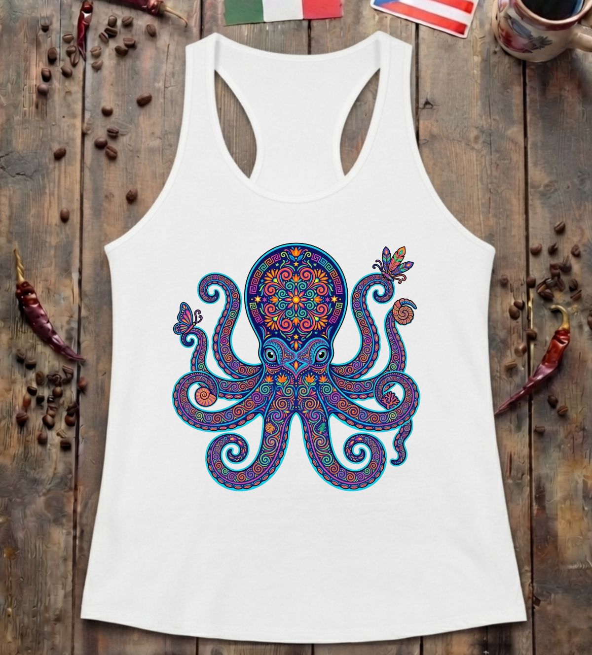 'Octa Alebrije' Racerback Tank