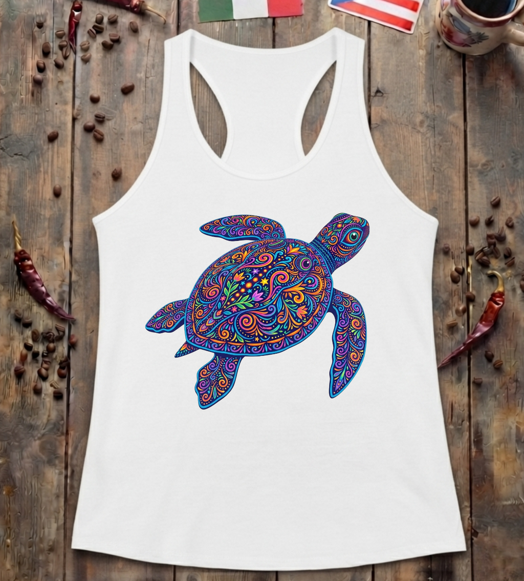 'Turtle Alebrije' Racerback Tank