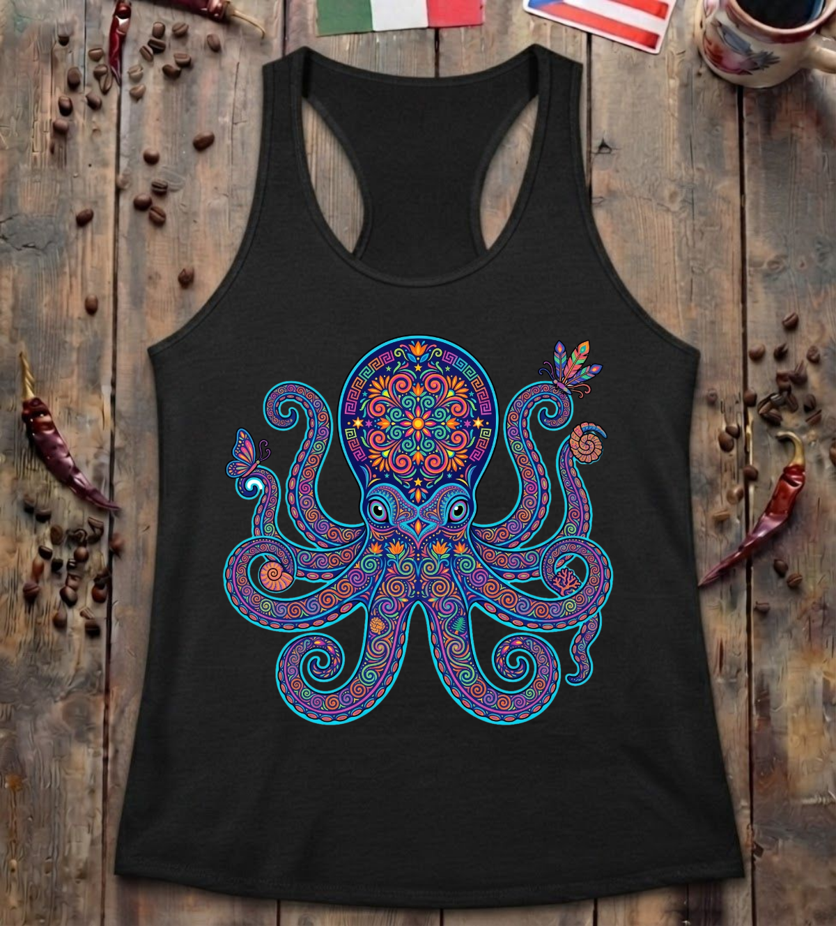 'Octa Alebrije' Racerback Tank
