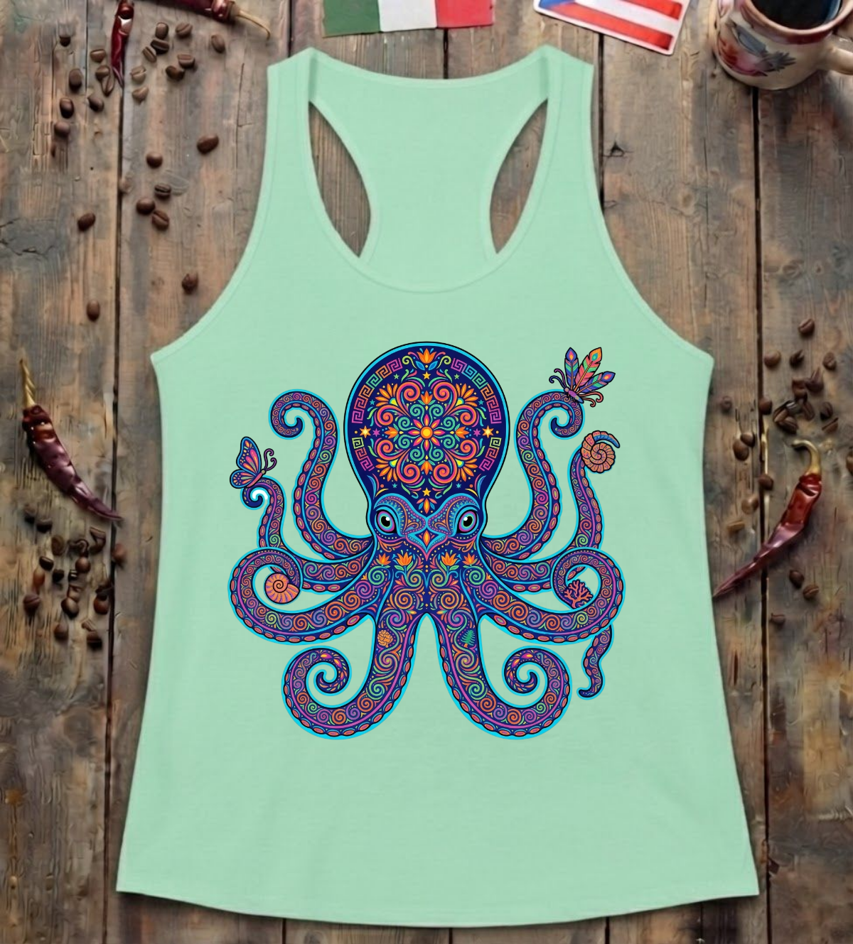 'Octa Alebrije' Racerback Tank
