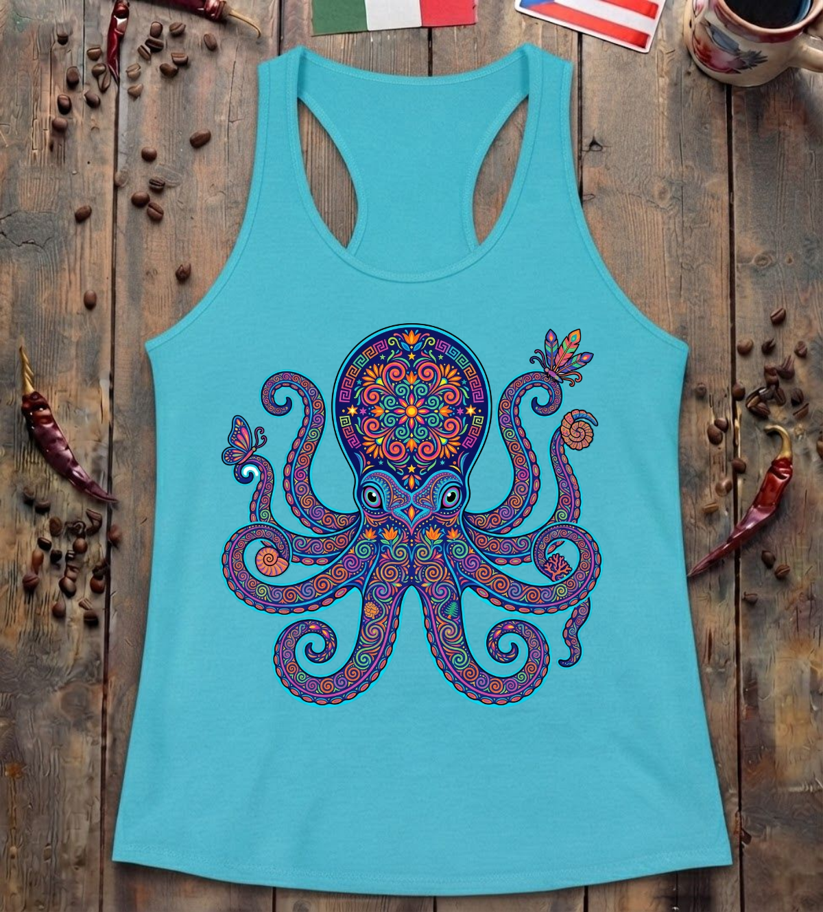 'Octa Alebrije' Racerback Tank