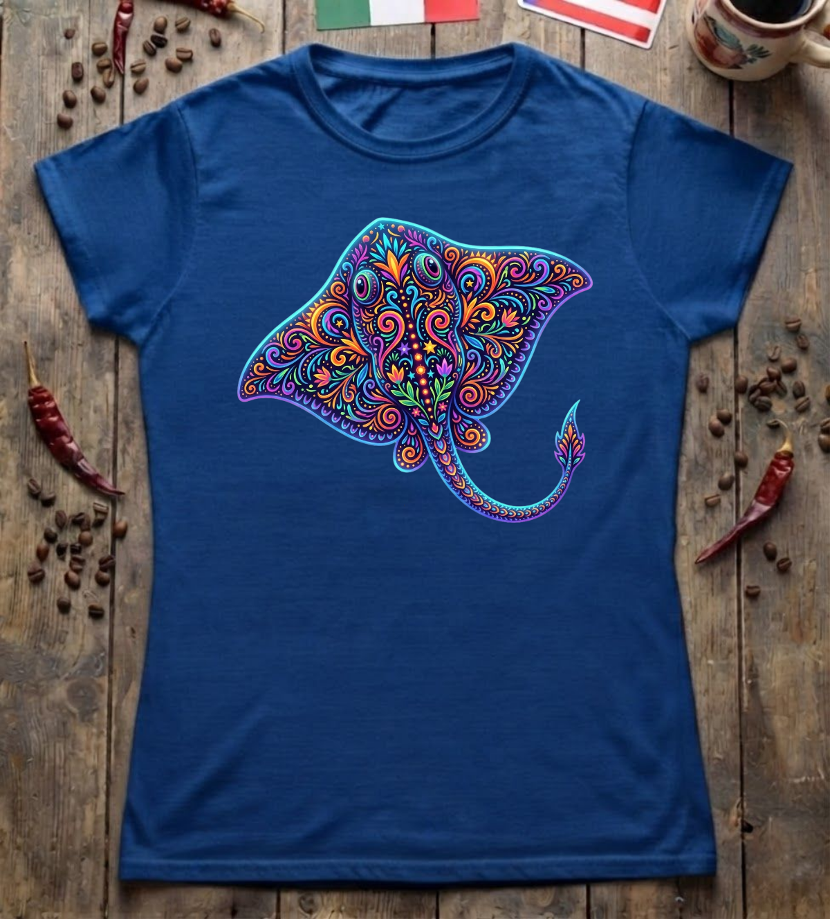 'Stingray Alebrije' Womens Cut