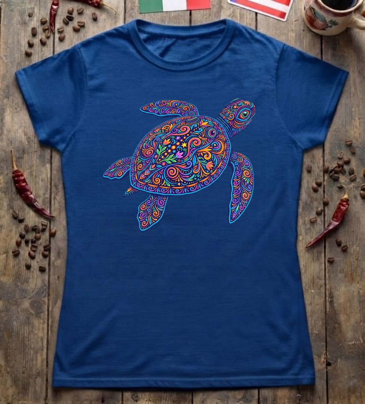 'Turtle Alebrije' Womens Cut