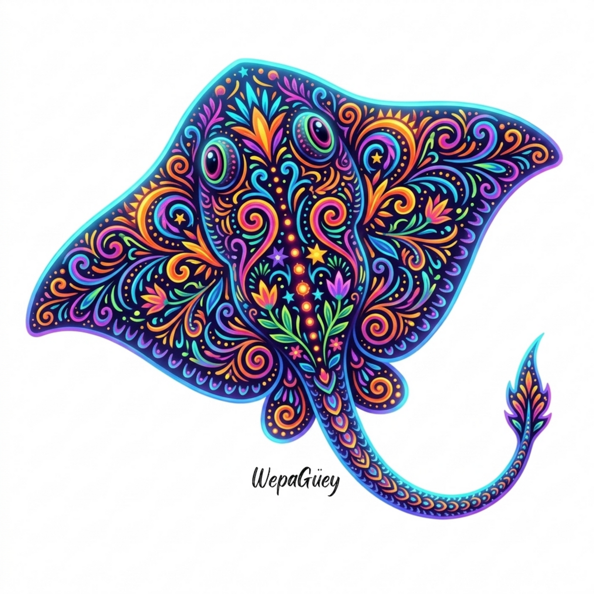 'Stingray Alebrije' Womens Cut