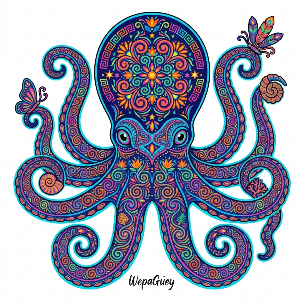 'Octa Alebrije' Racerback Tank