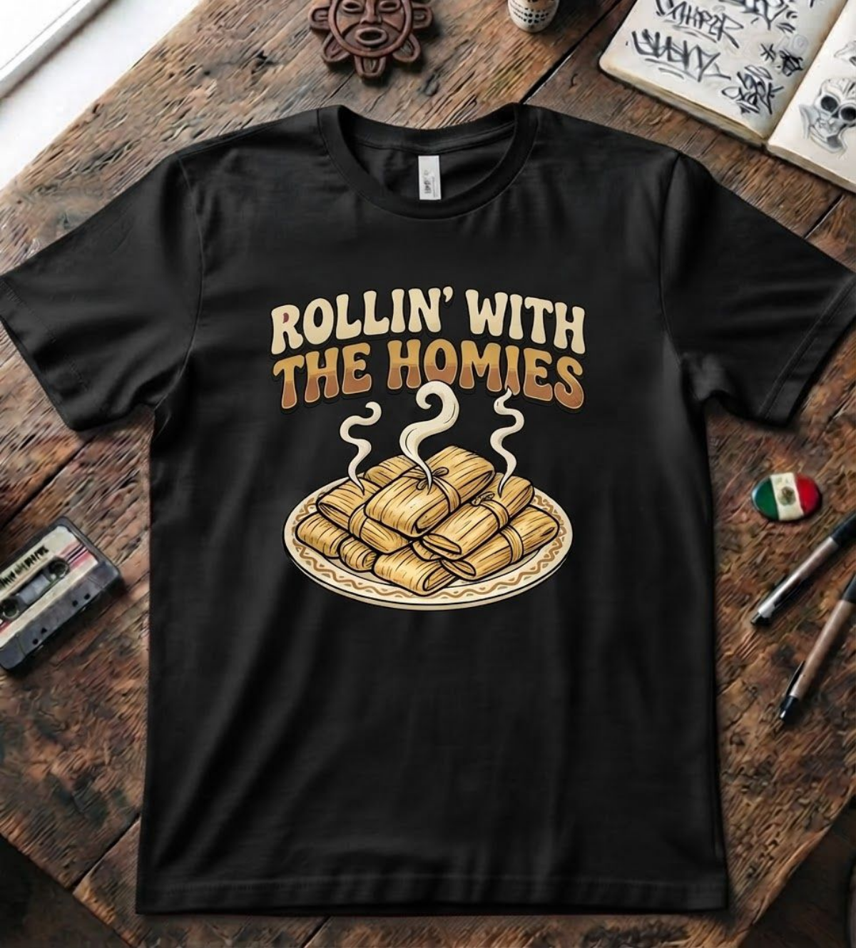 'Rollin' With The Homies' T-Shirt